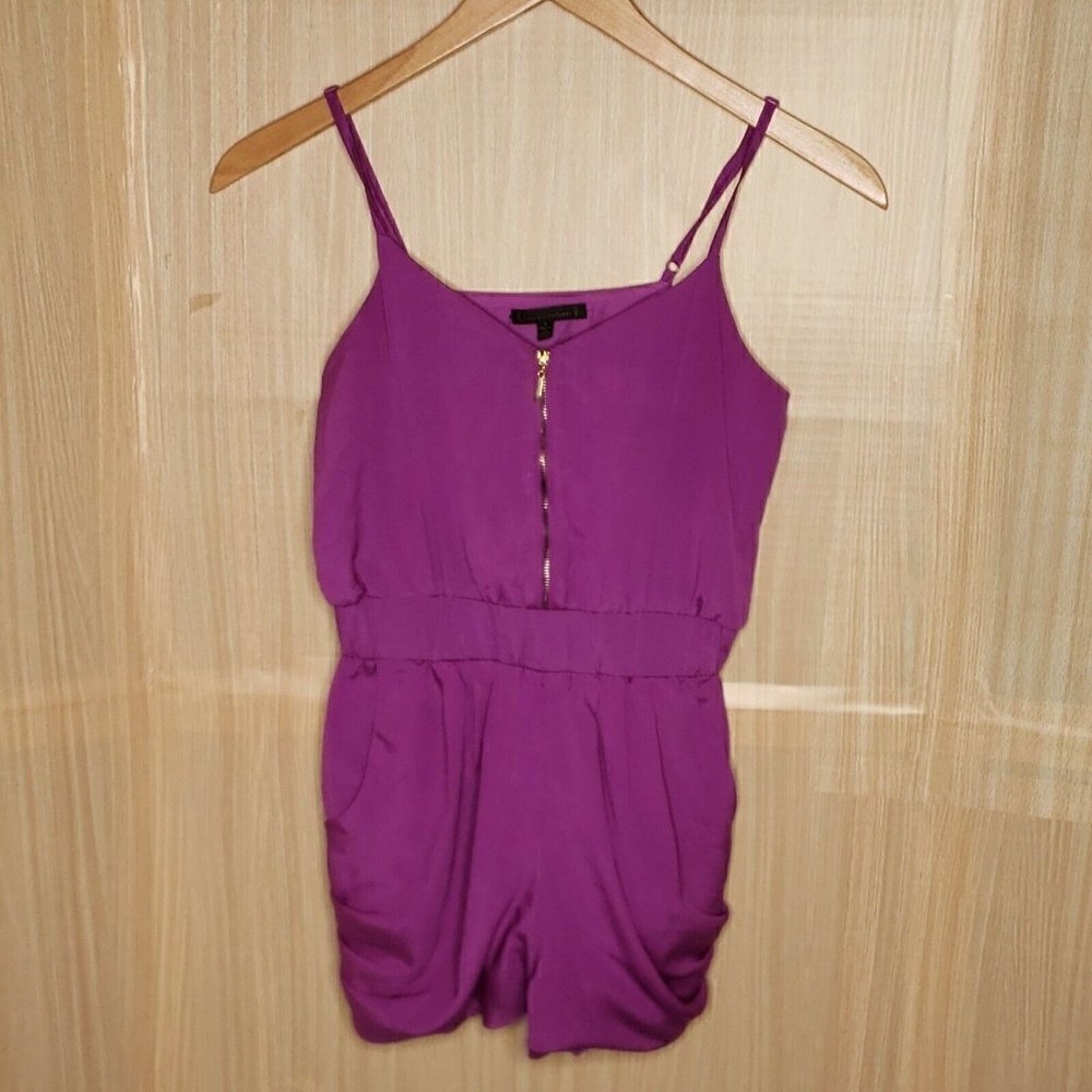 Lucca Couture Purple Romper With Adjustable Strap